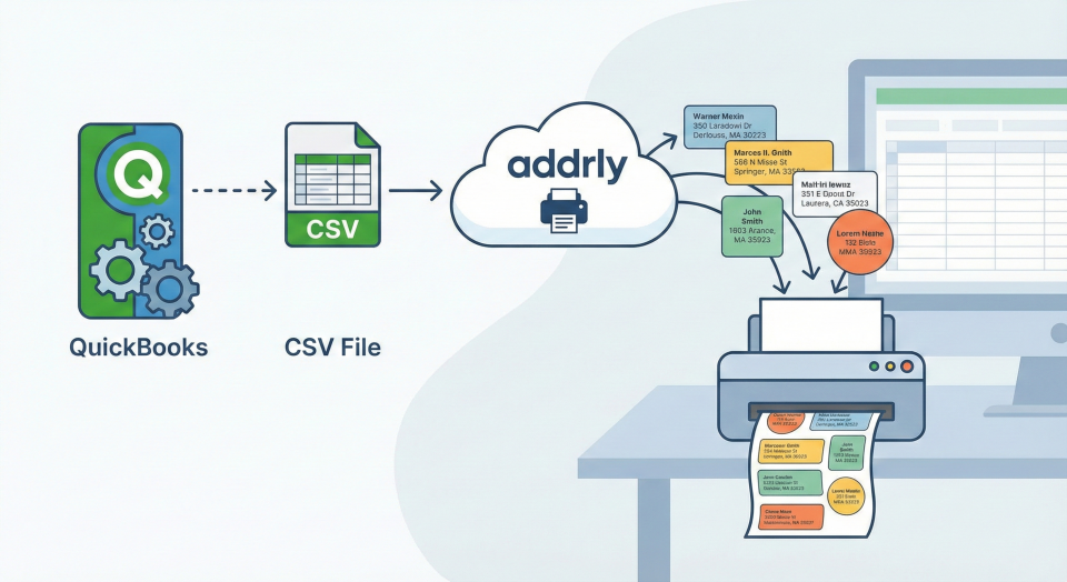How to Batch Print Different Address Labels: Directly from QuickBooks & CSV