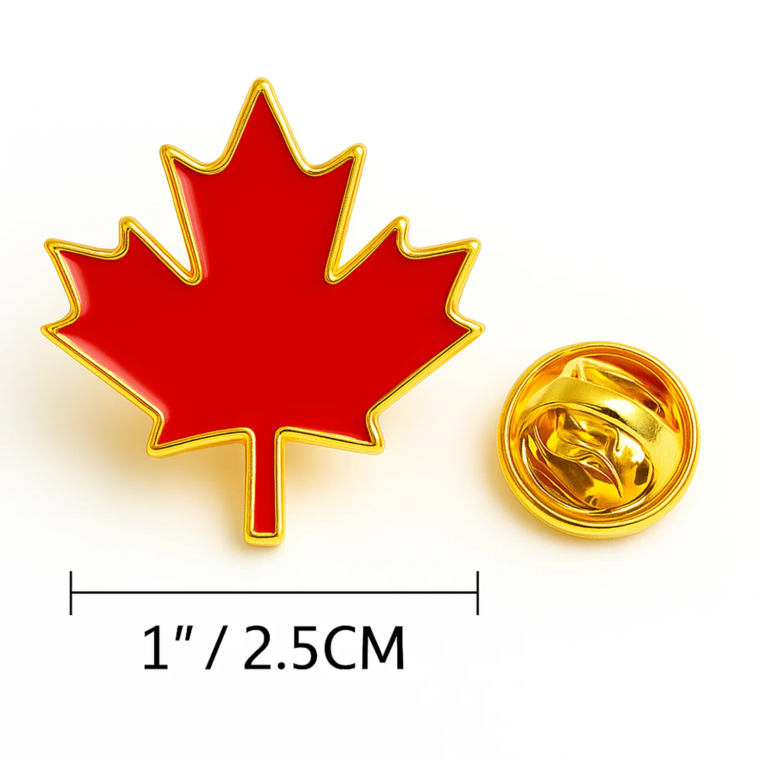 5PCS Canada Maple Leaf Lapel Pin - Elegant Metal Brooch for Hats, Bags, and Suits